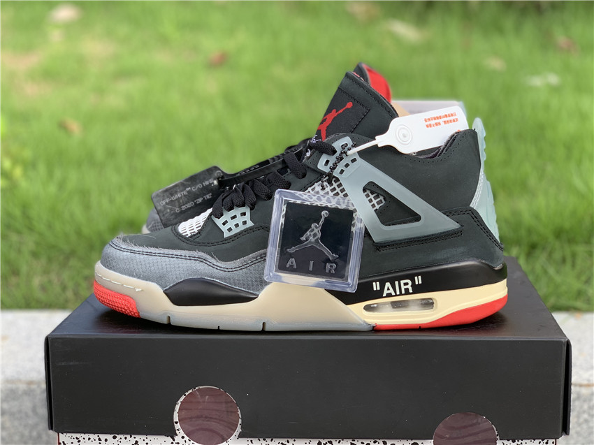 OFF-WHITE x Air Jordan 4 “Bred” CV9388-001