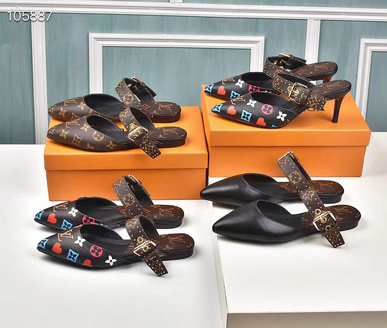 Women L*ouis V*uitton Top Slippers