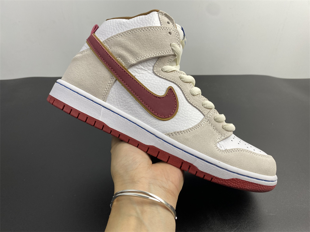 from Nike SB Dunk high Team Crimson CV9499-100