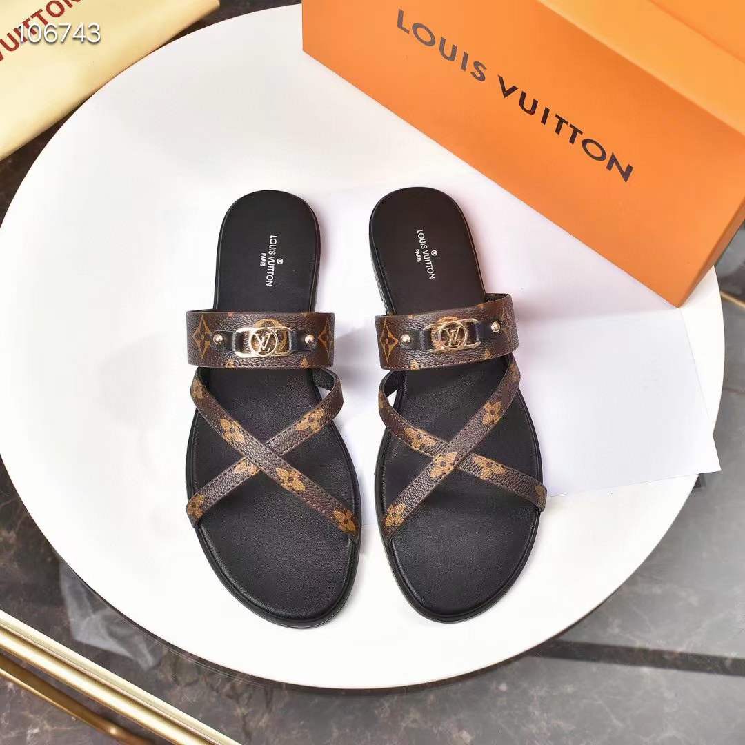 Women L*ouis V*uitton Top Slippers