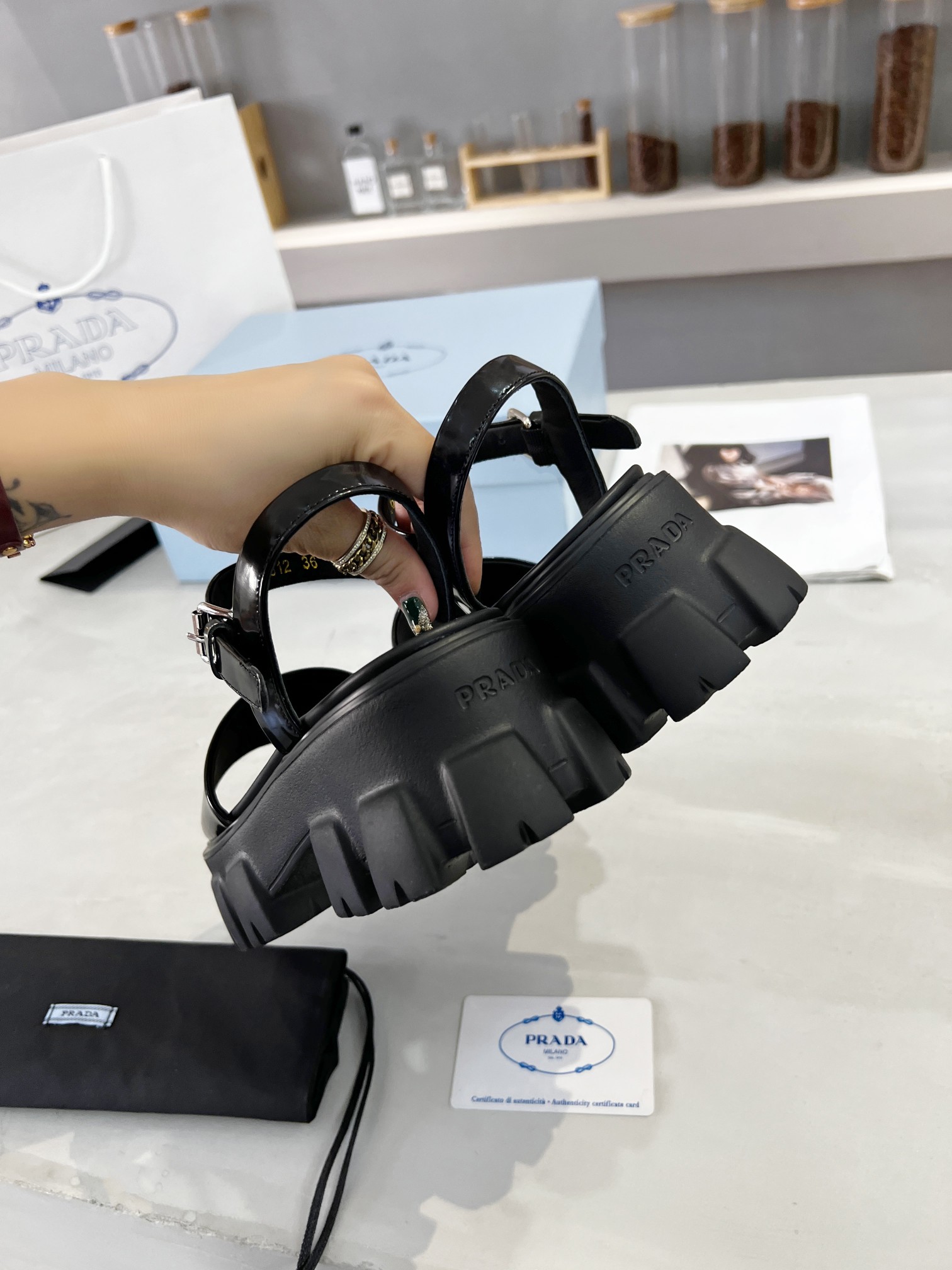 Women P*rada Top Quality Sandals