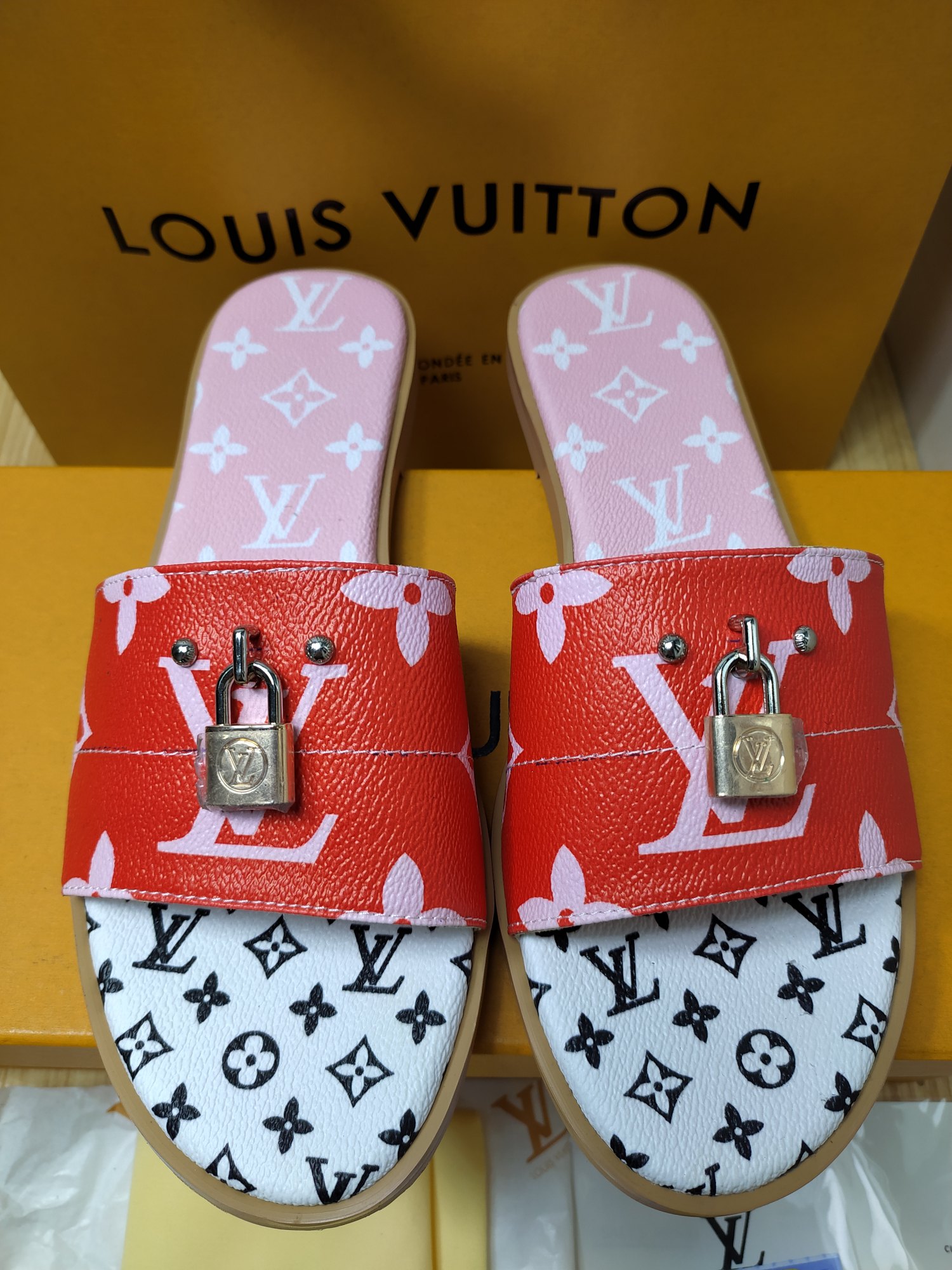 Women L*ouis V*uitton Top Slippers