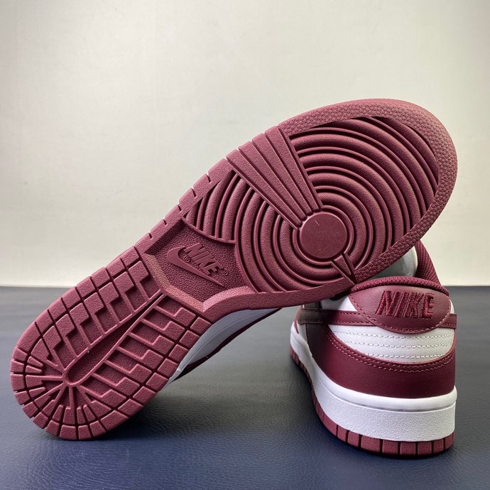 from Nike SB Dunk Low Bordeaux red