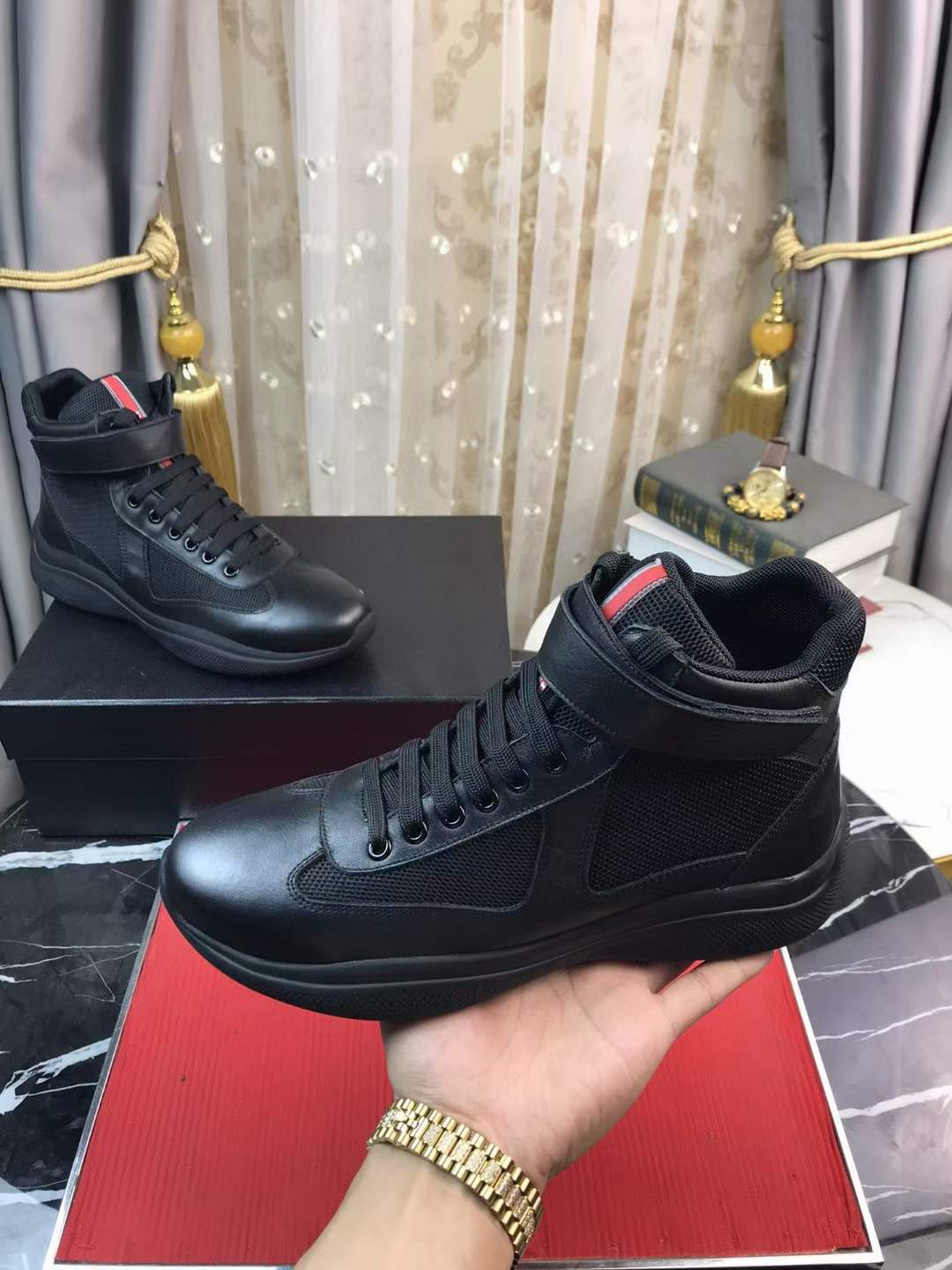 Men P*rada Top Sneakers