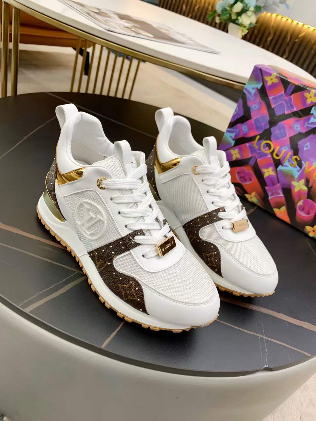 Women L*ouis V*uitton Run Away Top Sneaker
