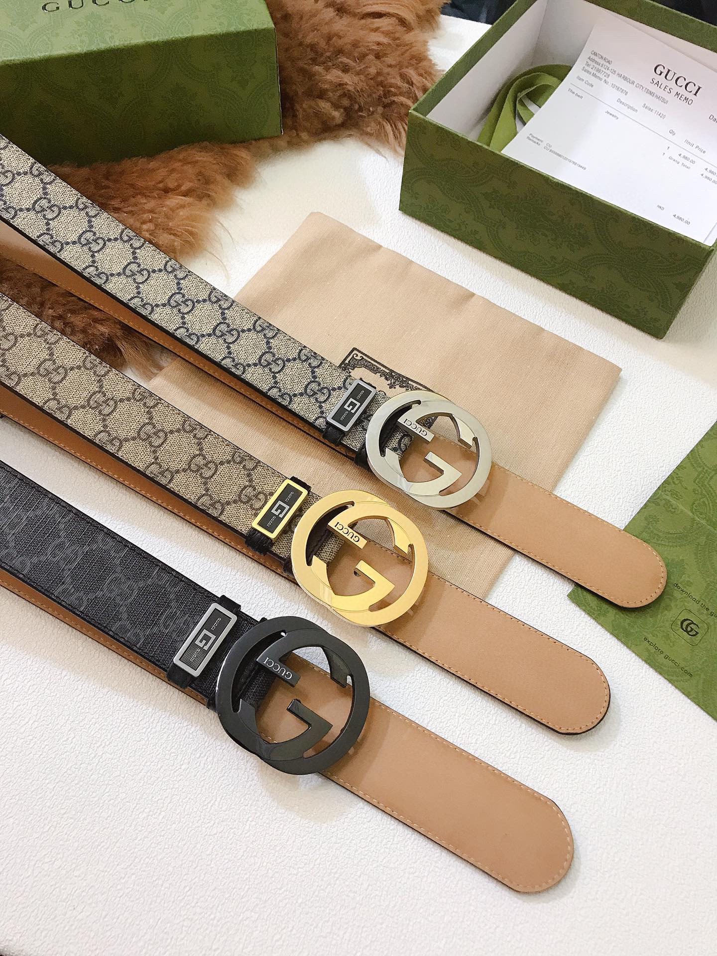 G*ucci Belts Top Quality 38MM