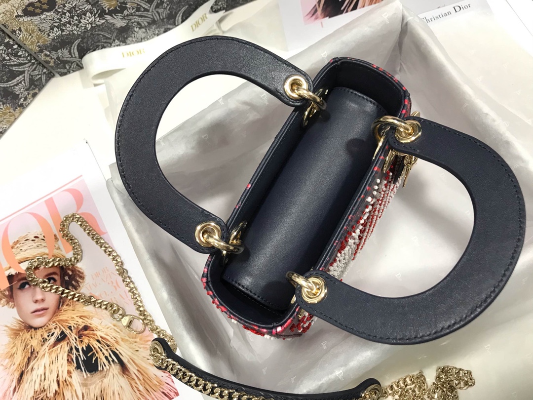 D*ior Top Bag 17*15*7cm