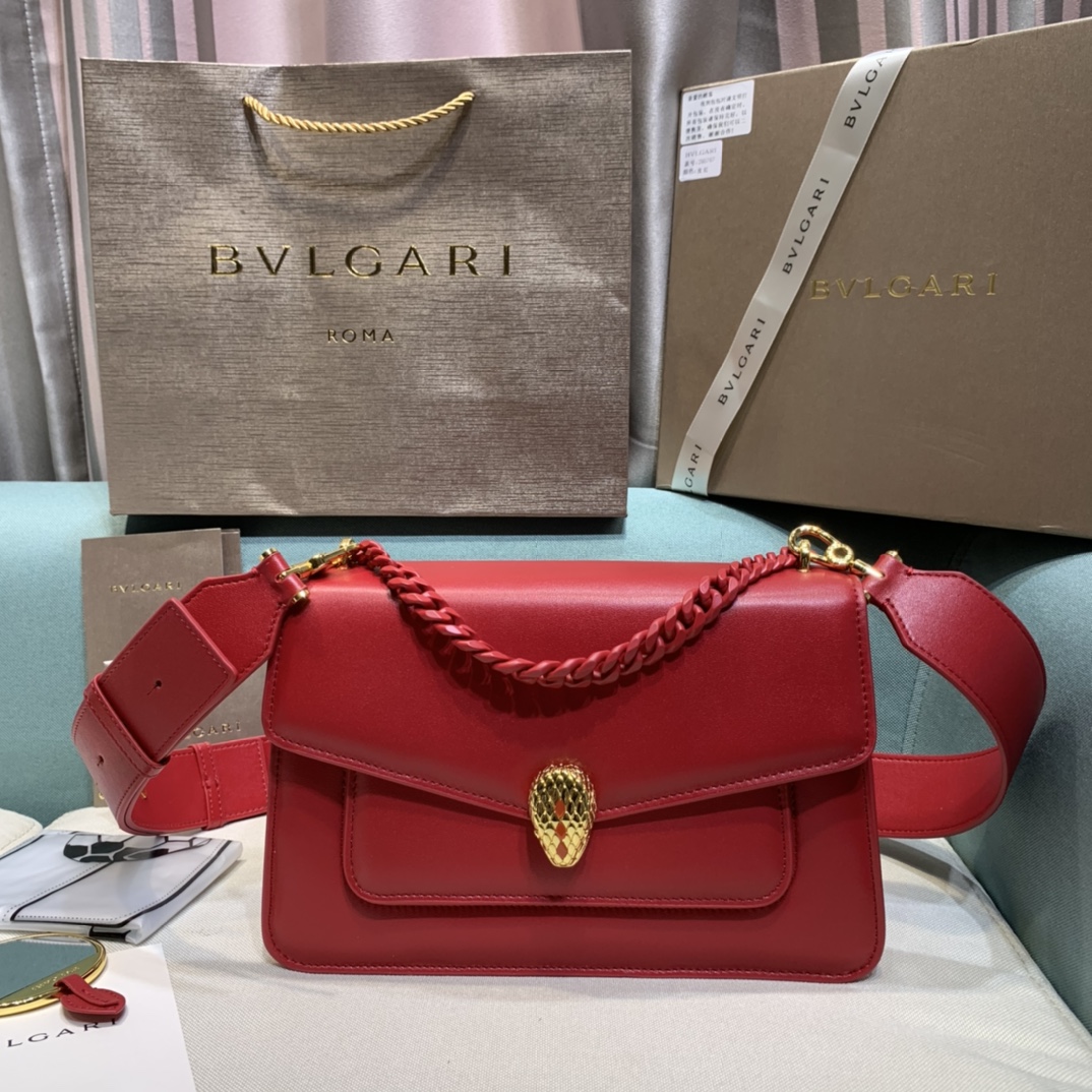 B*vlgari Top Bag 25Γ14.5Γ9cm