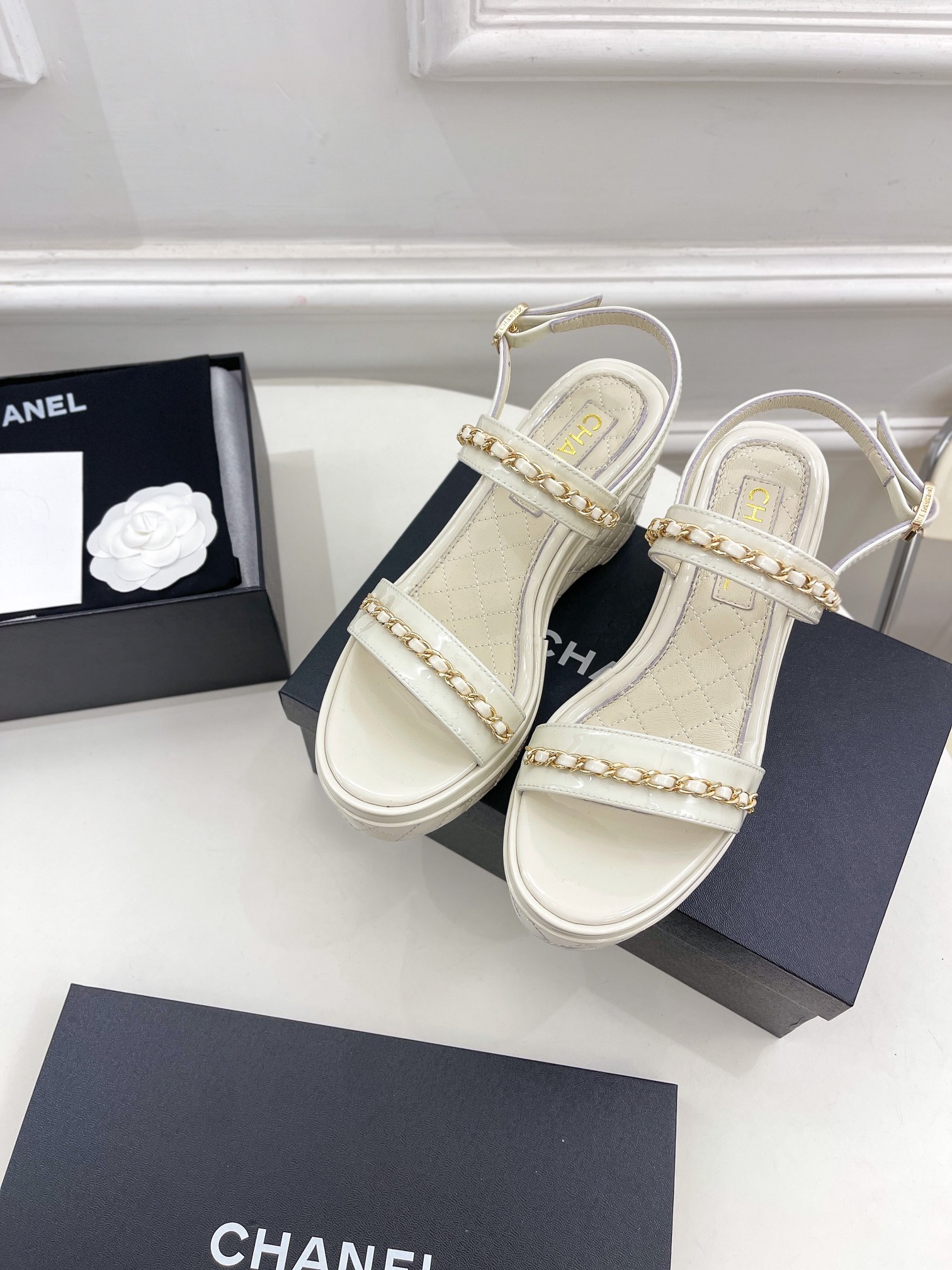 Women C*hanel Top Sandals 8CM