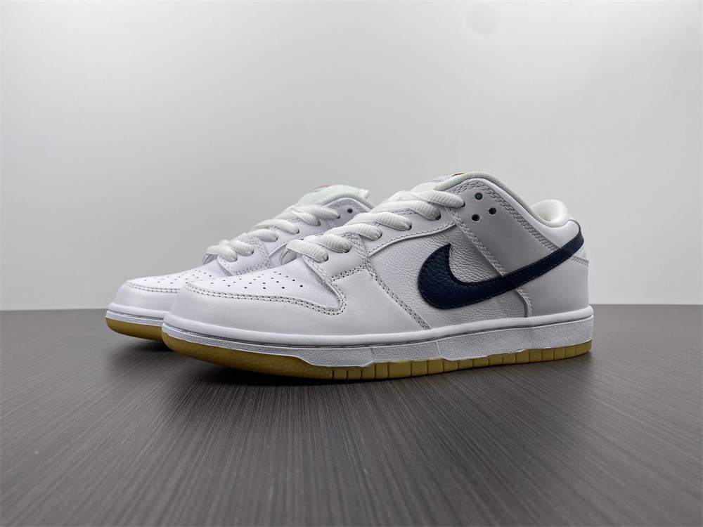 from Nike Dunk SB Low Orange Label White Navy CZ2249-100