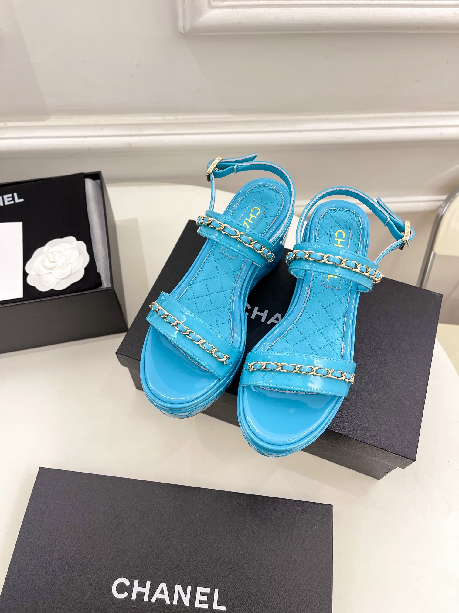 Women C*hanel Top Sandals 8CM