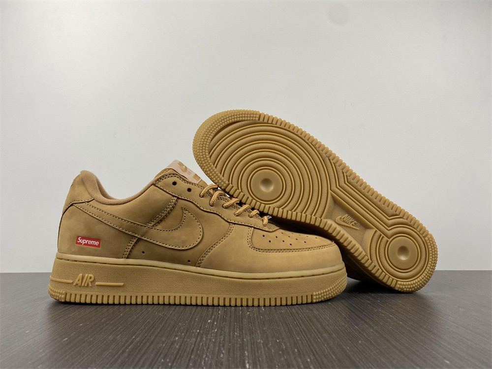 from SUP REME X NIKE AIR FORCE 1 LOW SP WHEAT dn1555-200
