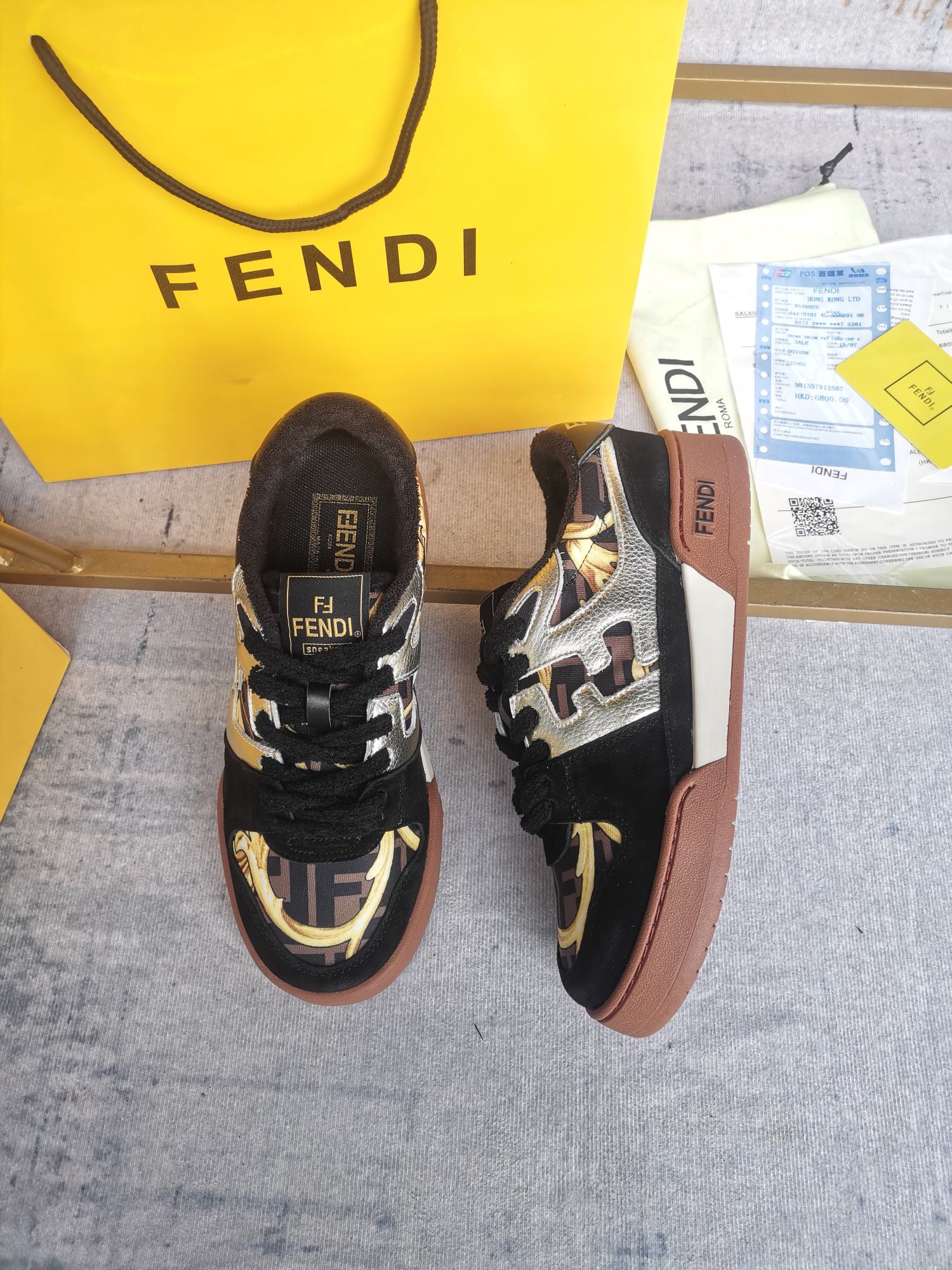 Men Women F*endi & V*ersac Top Sneaker