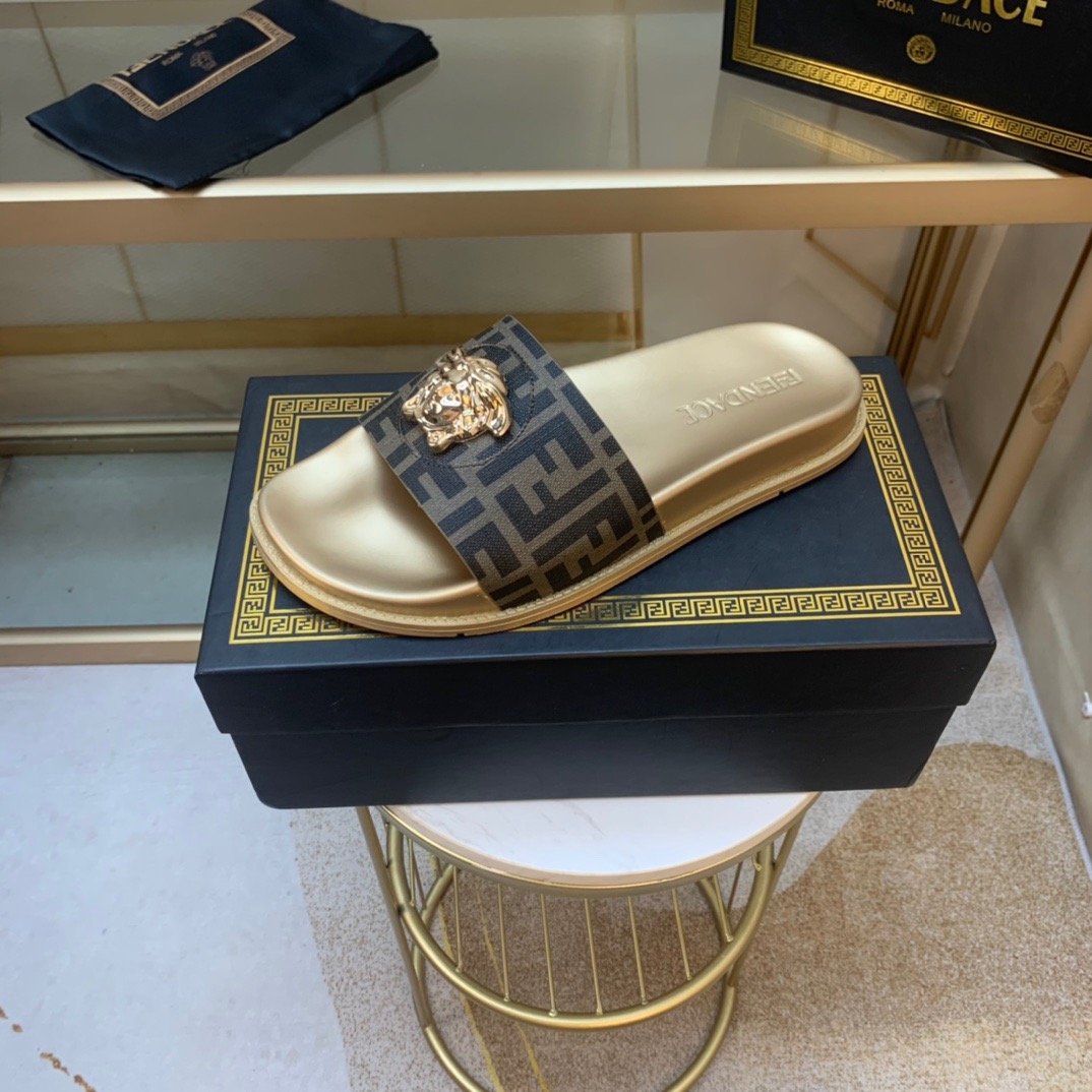 Men Women V*ersace Top slippers