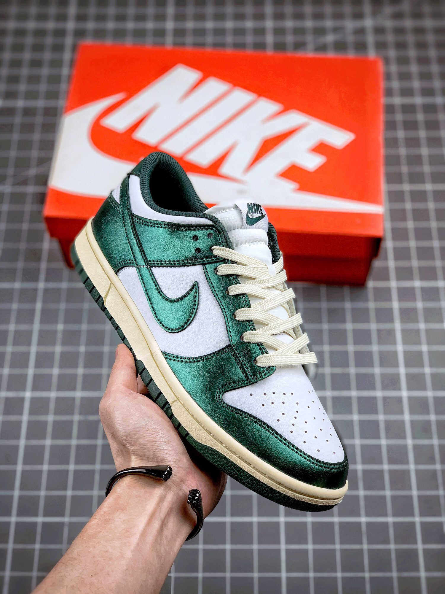 from NIKE dunk low vintage green