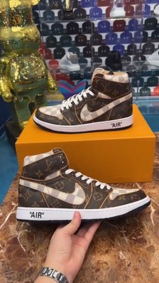 Men Women L*ouis V*uitton x NIKE Air Jordan 1 Sneakers Maikesneakers