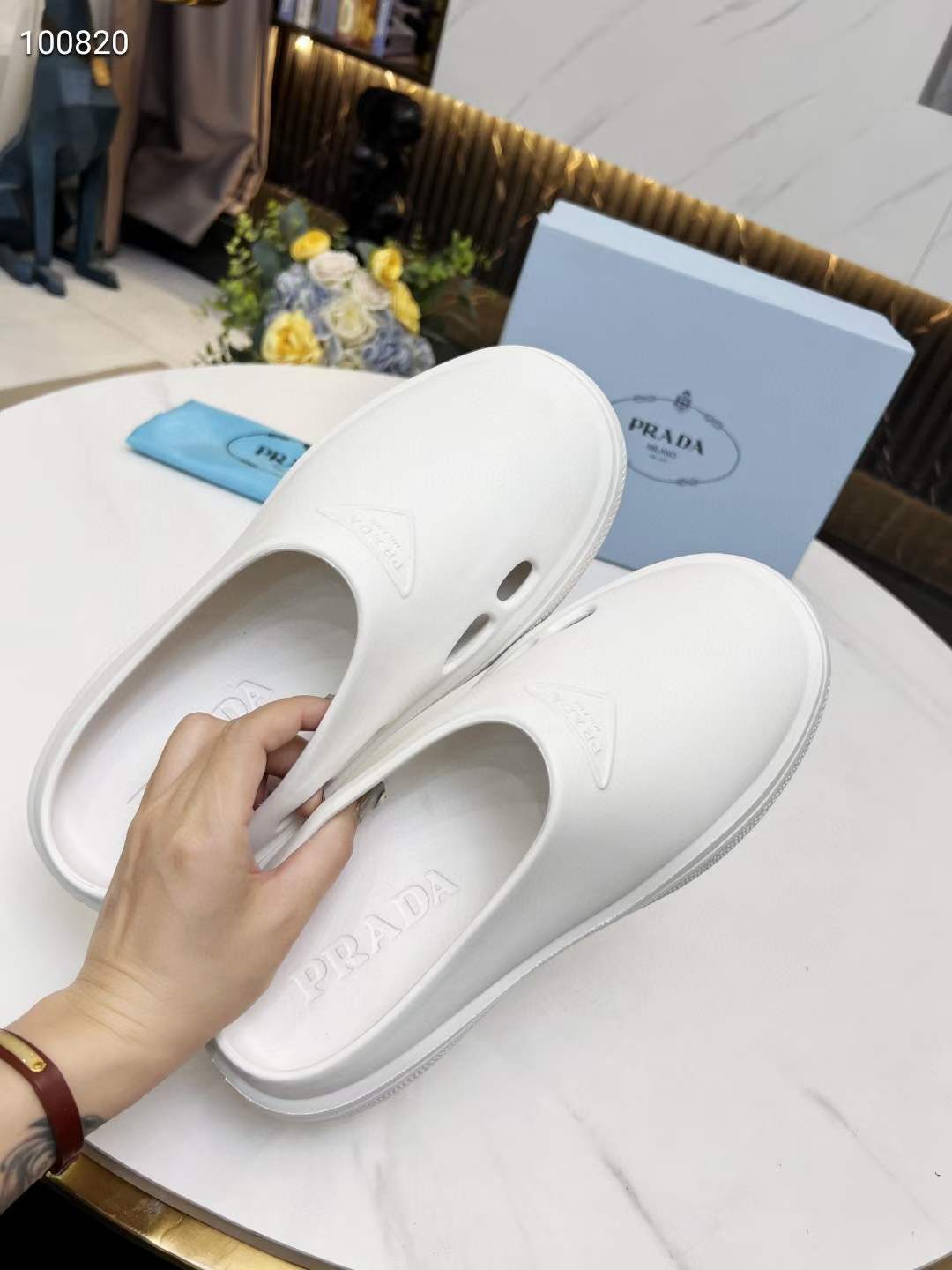 Men Women P*rada Top Slippers ( )