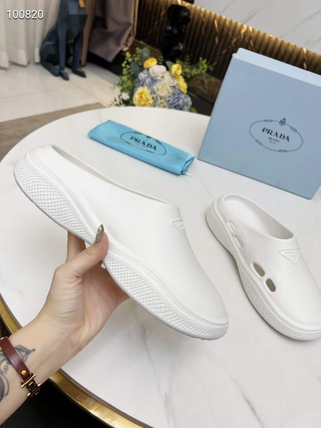 Men Women P*rada Top Slippers ( )