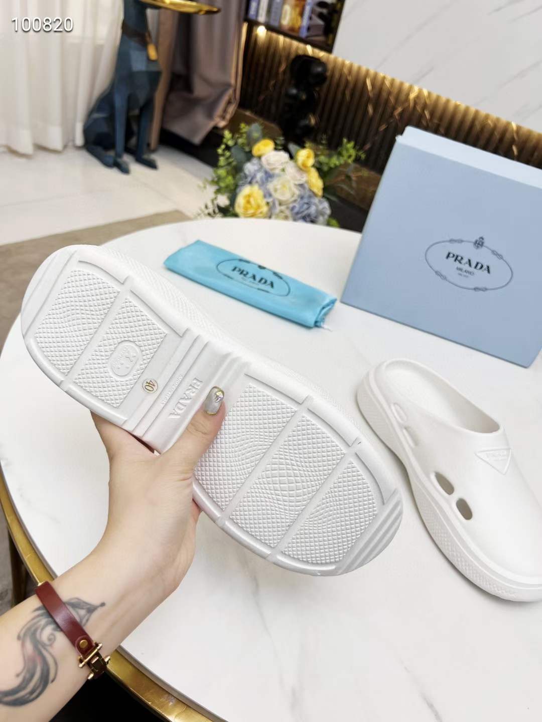 Men Women P*rada Top Slippers ( )