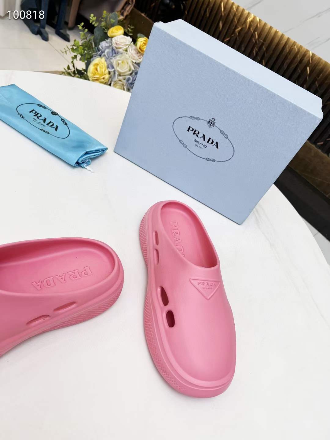 Men Women P*rada Top Slippers ( )