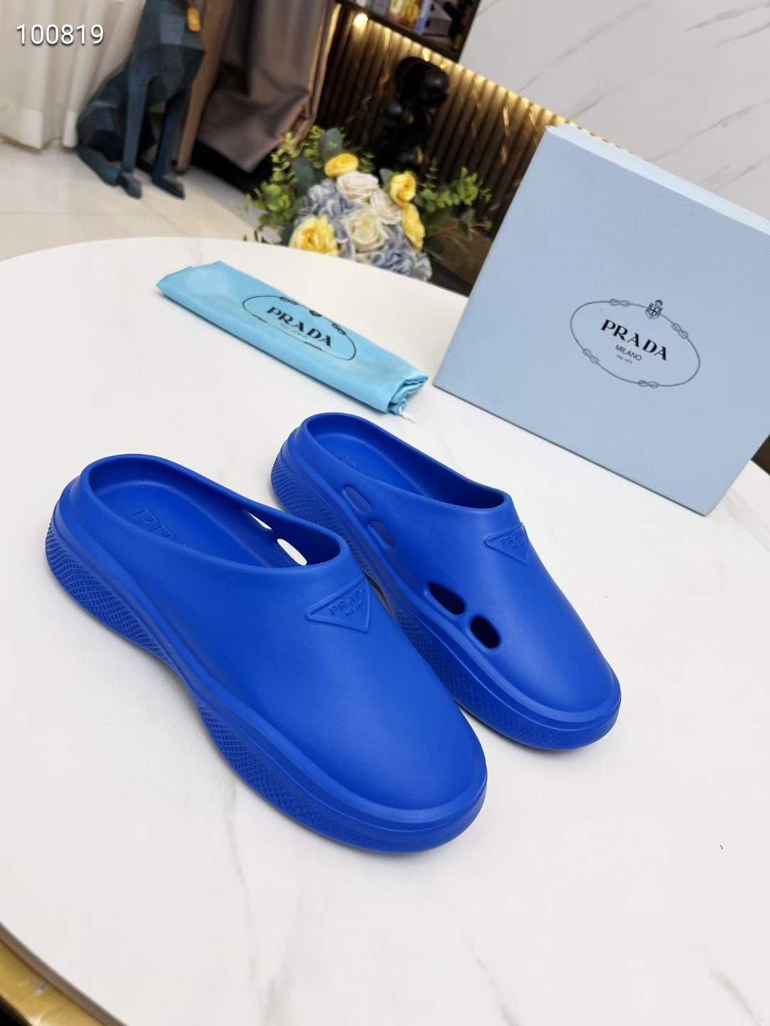 Men Women P*rada Top Slippers ( )