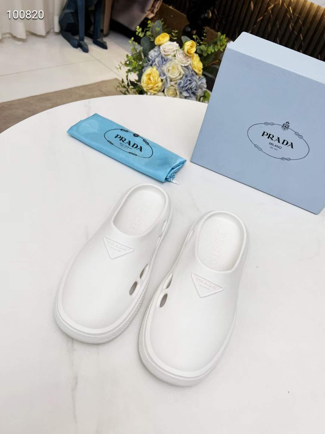 Men Women P*rada Top Slippers ( )