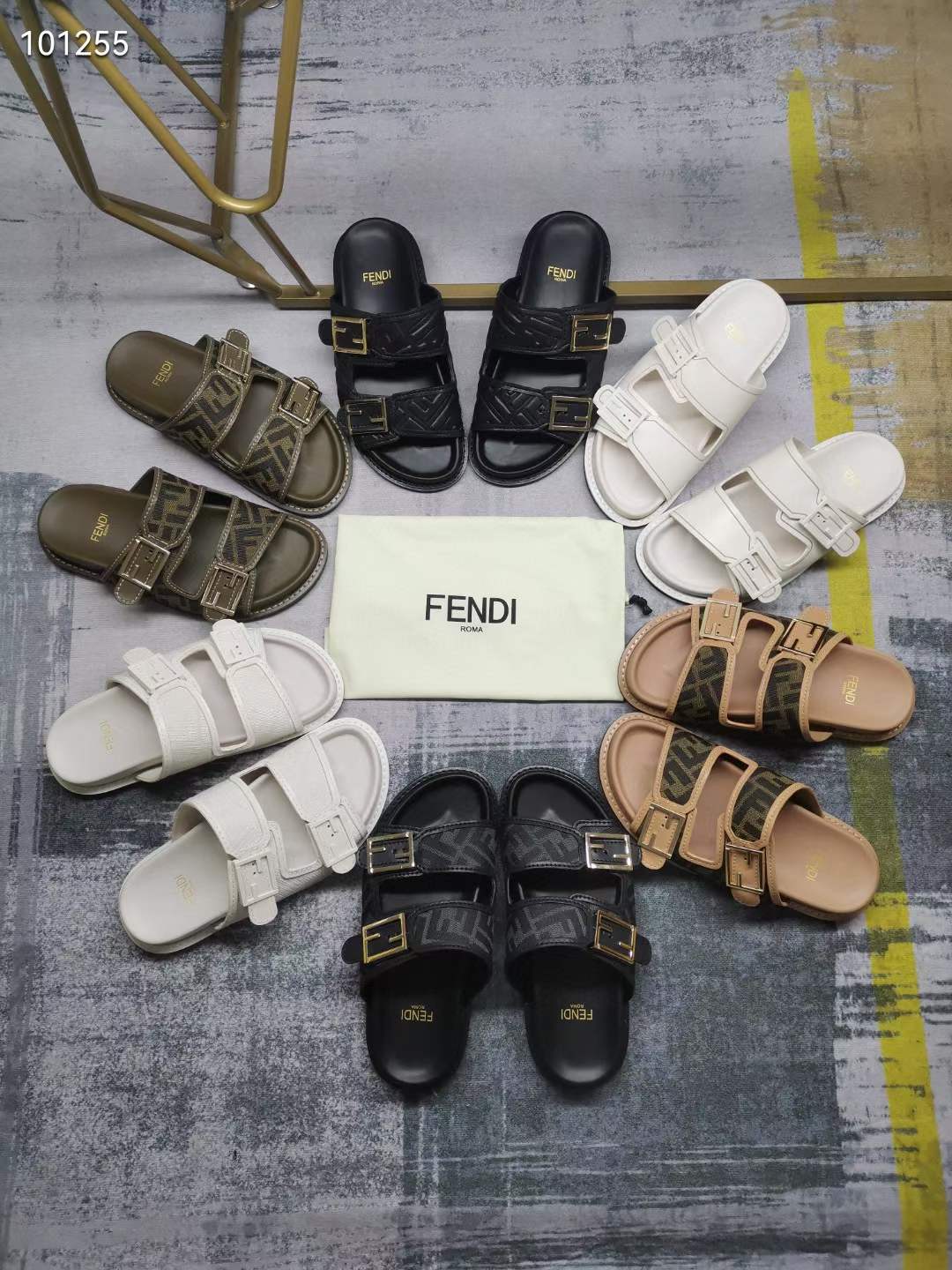 Women Men F*endi Top Sandals ( )
