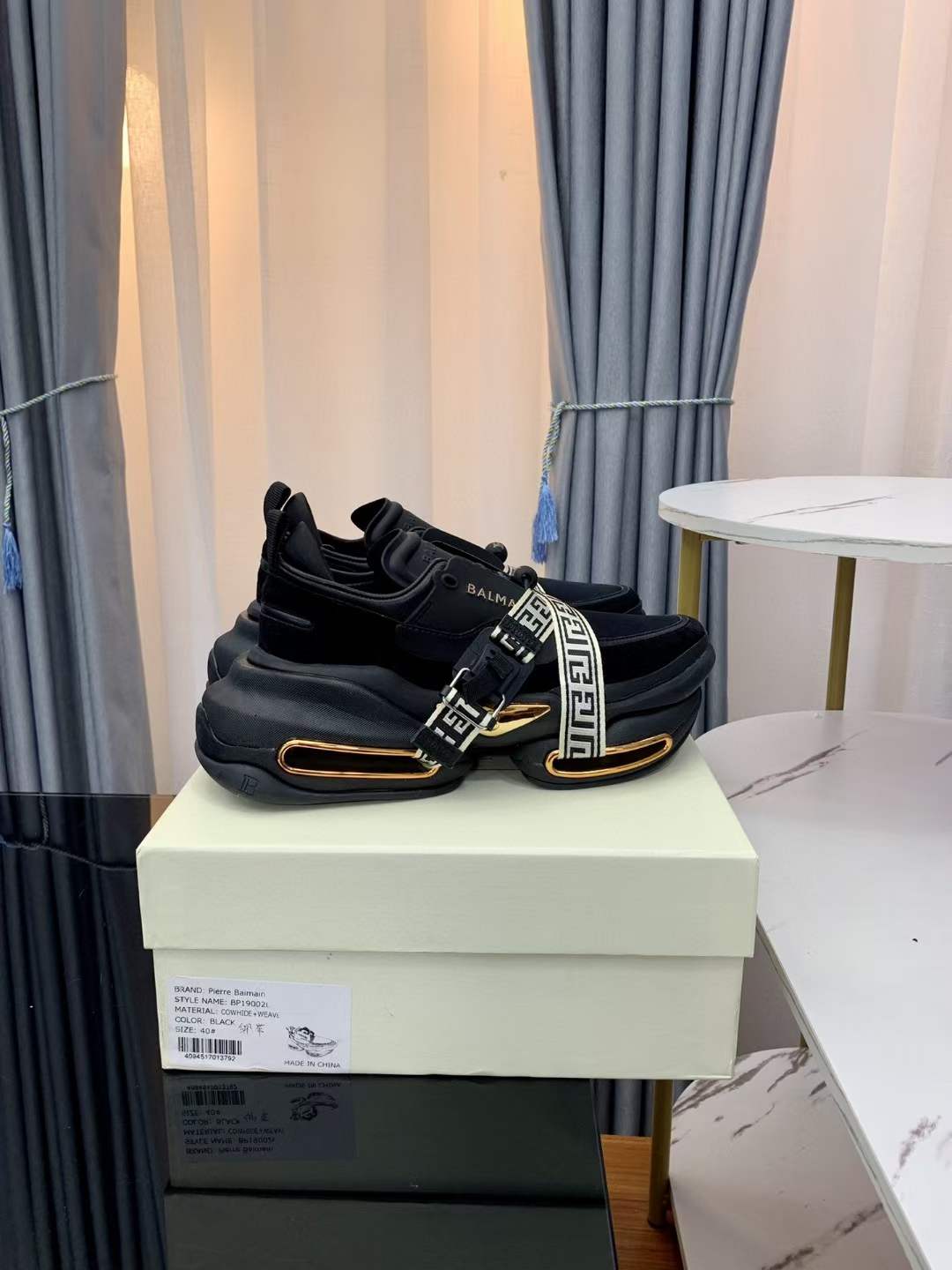 Men Women B*almain Top Sneakers