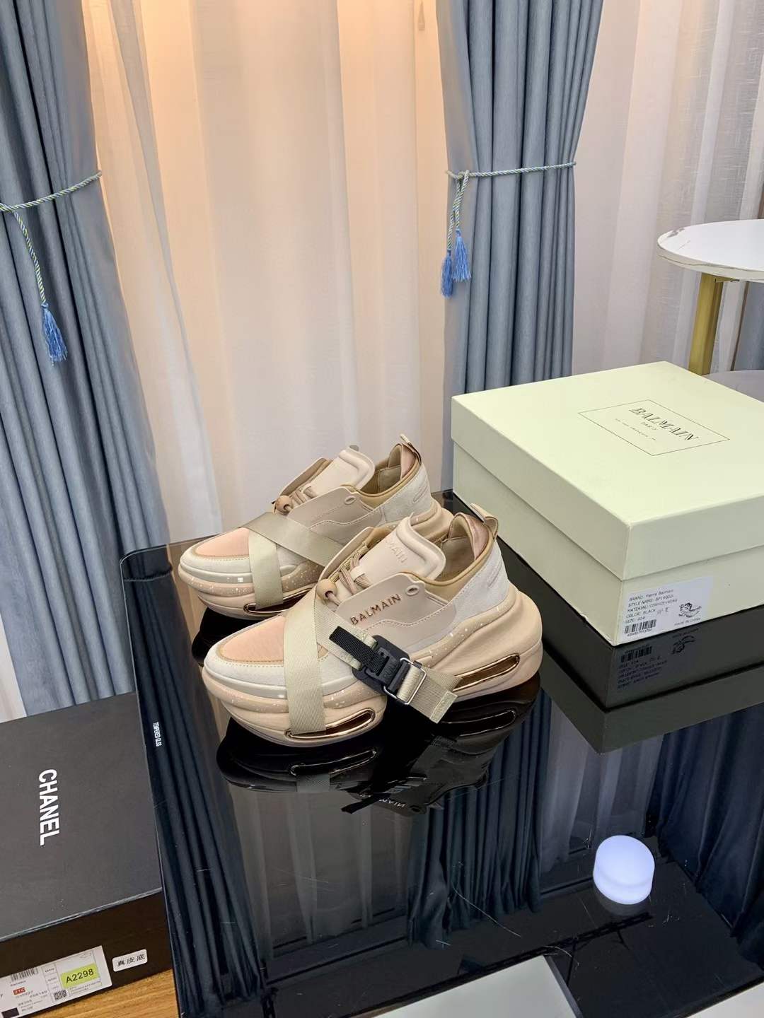 Men Women B*almain Top Sneakers