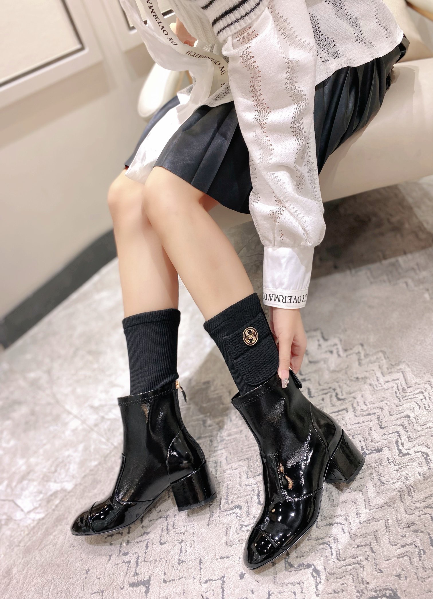 Women C*hanel Top Boots Maikesneakers