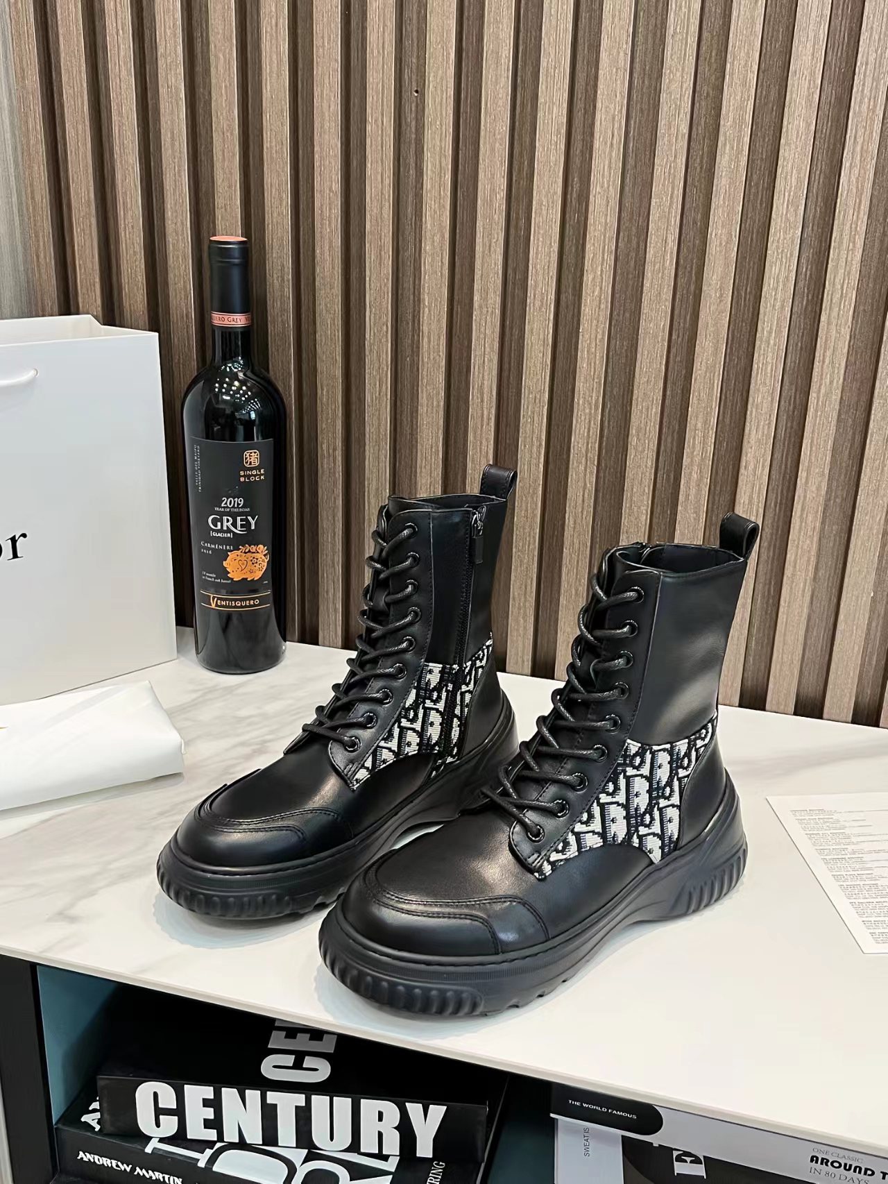 Women D*ior Top Boots Maikesneakers