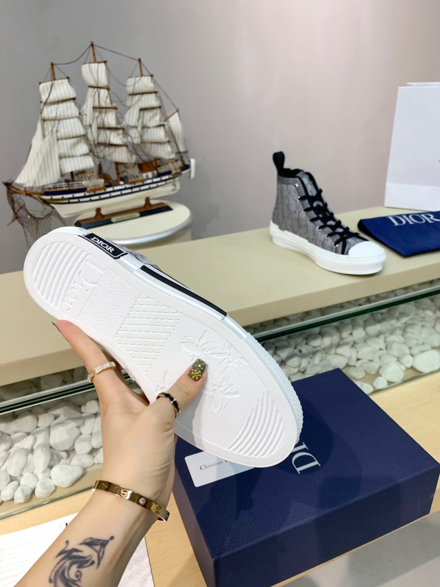 Men Women D*ior Top Sneakers