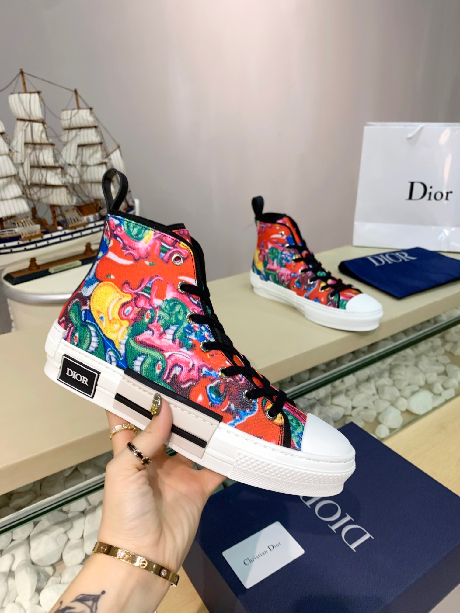 Men Women D*ior Top Sneakers