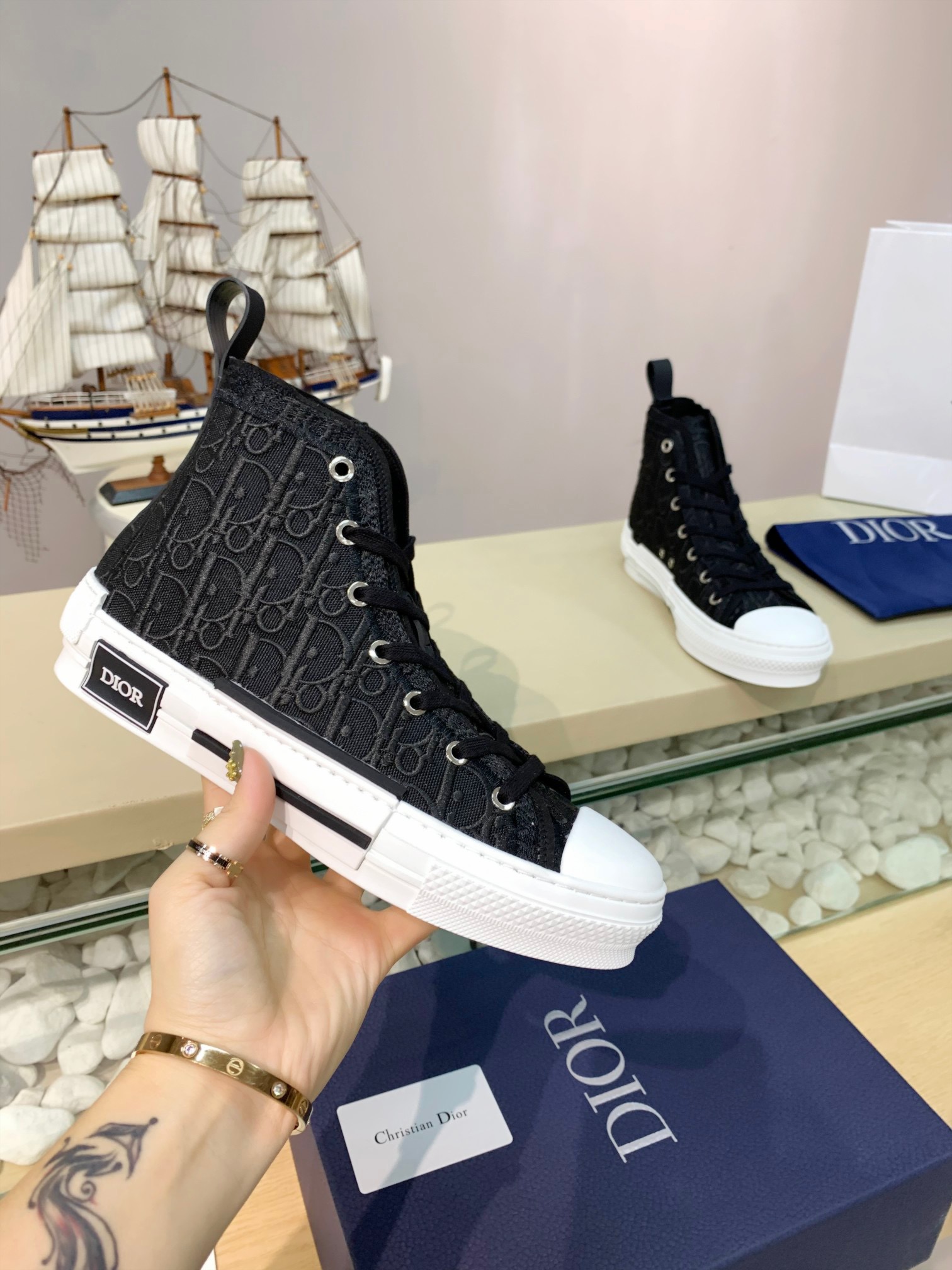 Men Women D*ior Top Sneakers