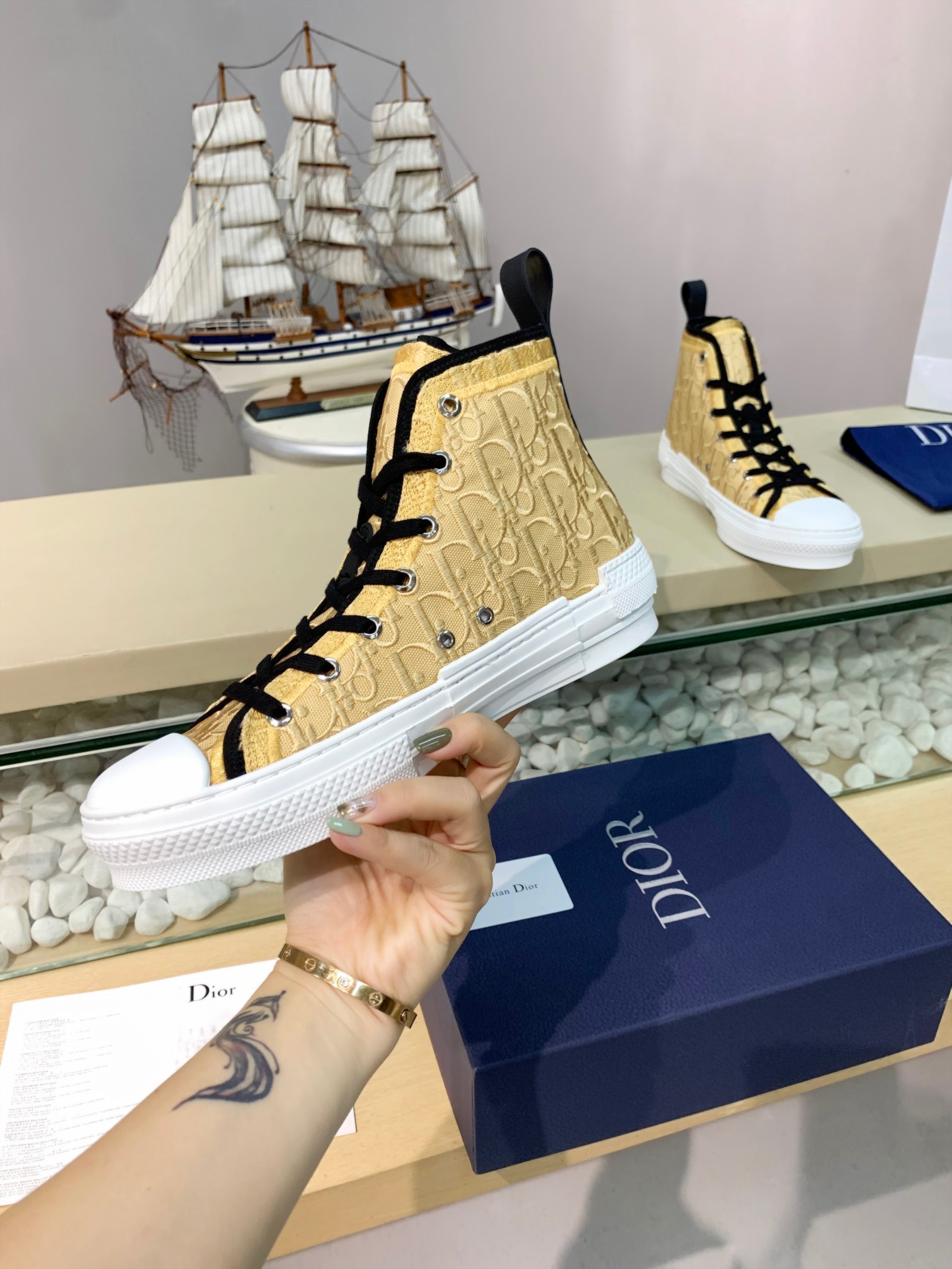 Men Women D*ior Top Sneakers