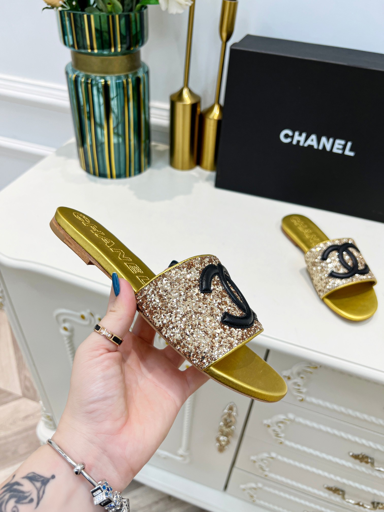 Women C*hanel Top Sandals