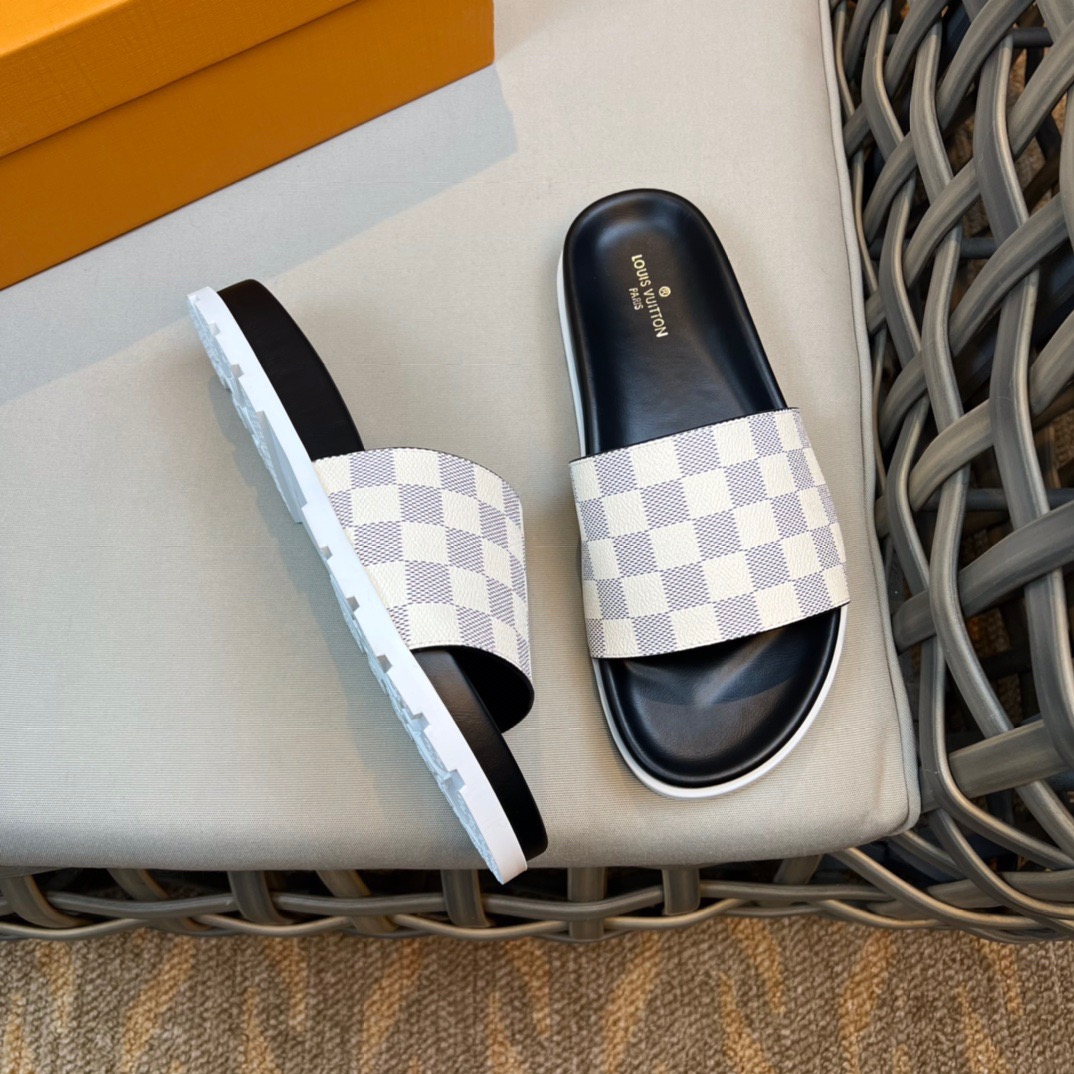 Men L*ouis V*uitton Top Slippers