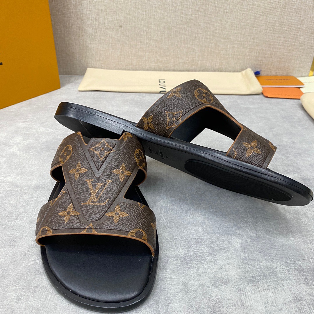 Men L*ouis V*uitton Top Slippers