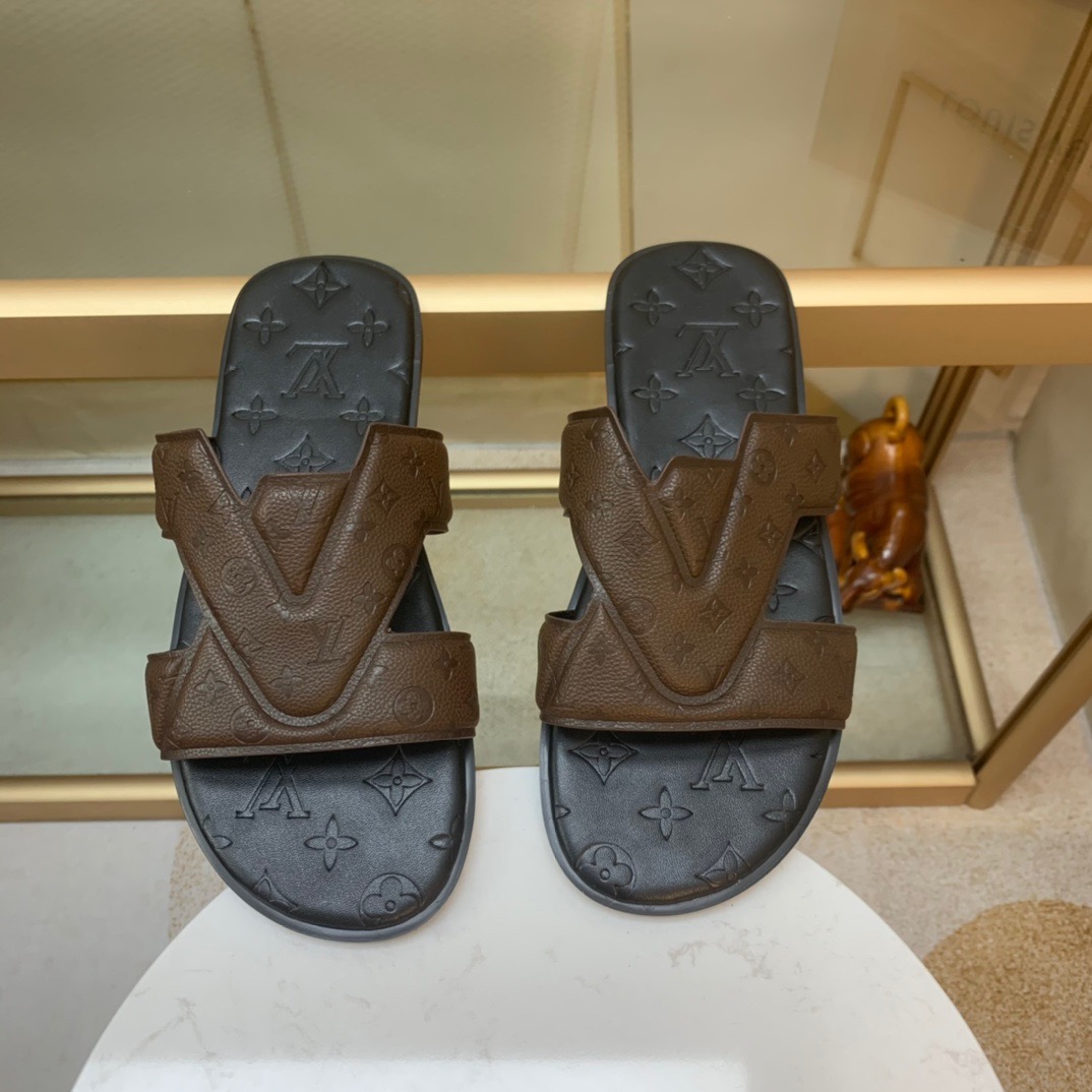 Men L*ouis V*uitton Top Slippers