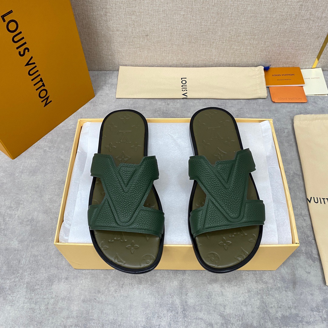 Men L*ouis V*uitton Top Slippers