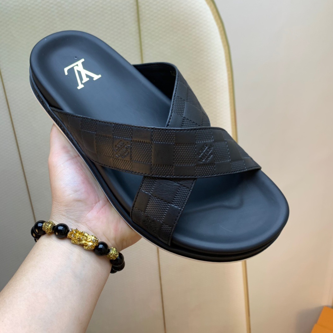 Men L*ouis V*uitton Top Slippers