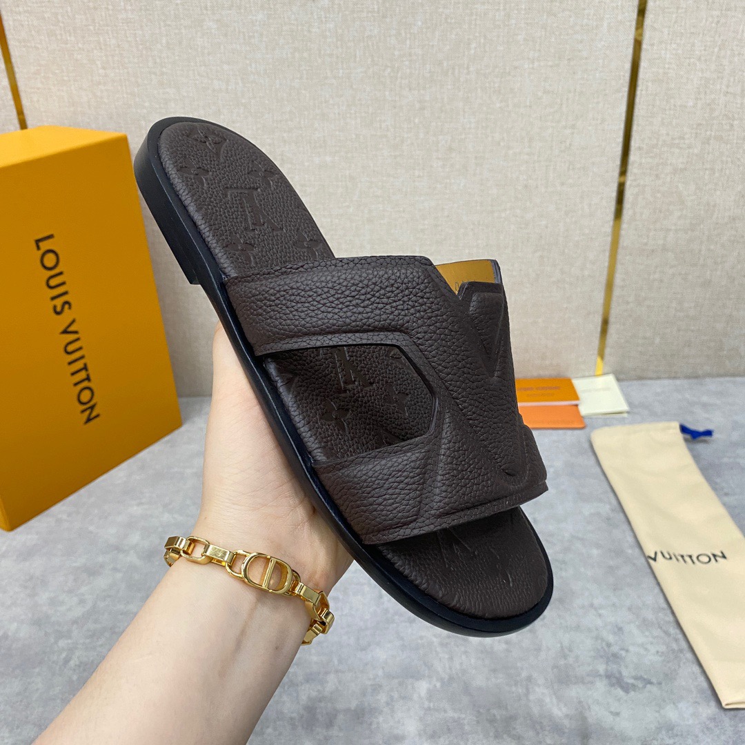 Men L*ouis V*uitton Top Slippers