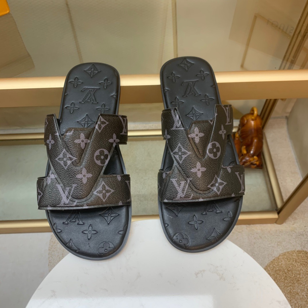 Men L*ouis V*uitton Top Slippers