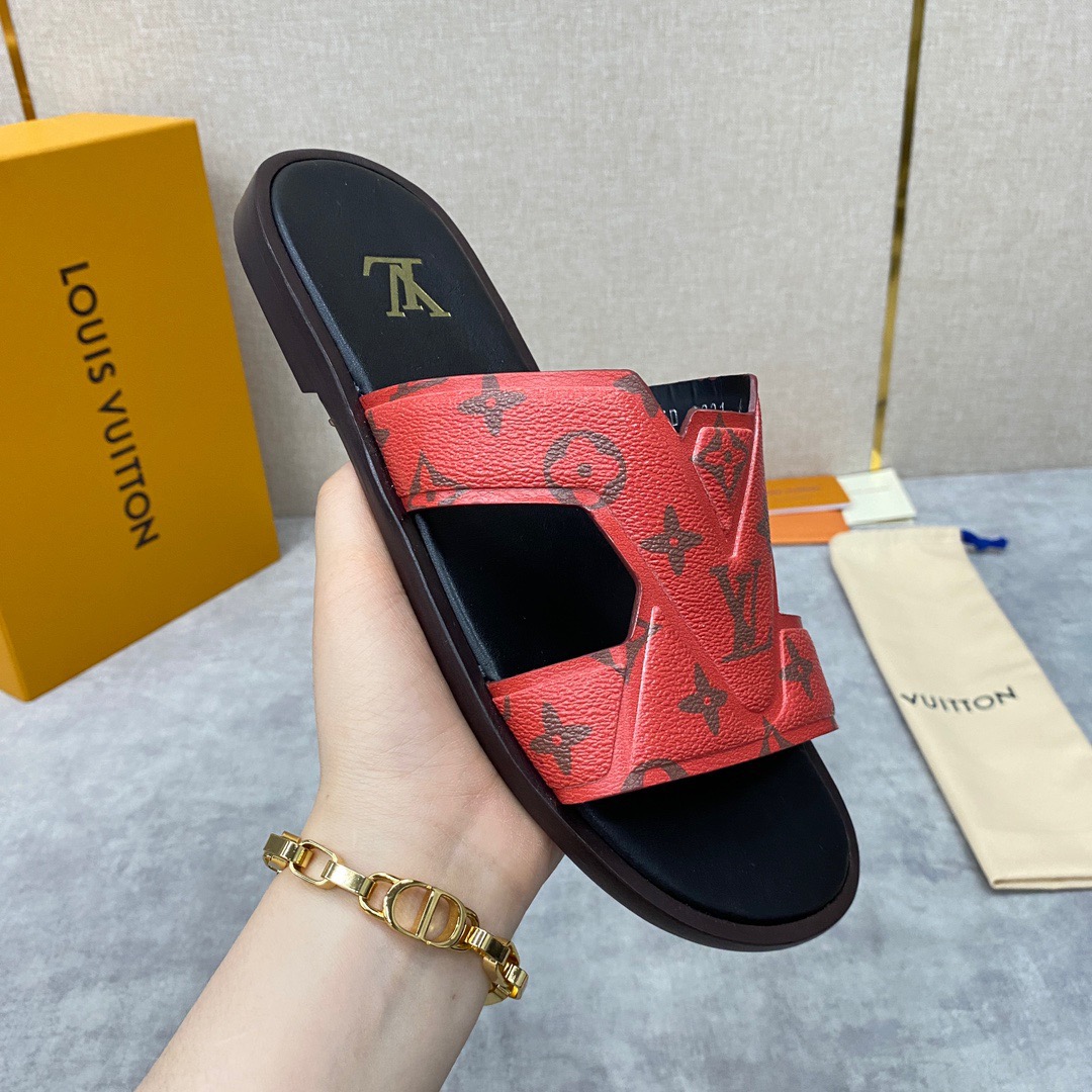Men L*ouis V*uitton Top Slippers