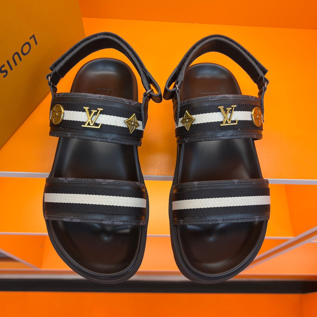 Men L*ouis V*uitton Top Slippers