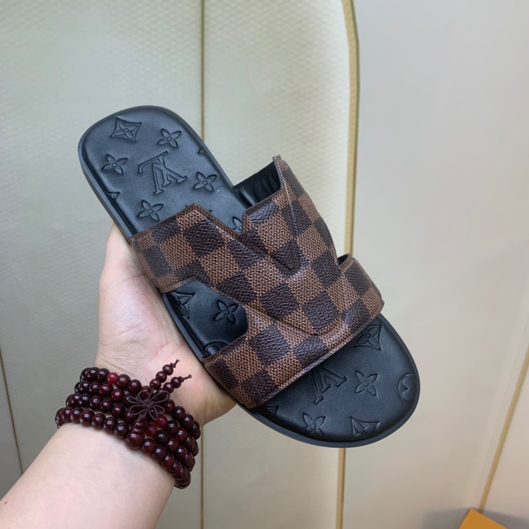 Men L*ouis V*uitton Top Slippers
