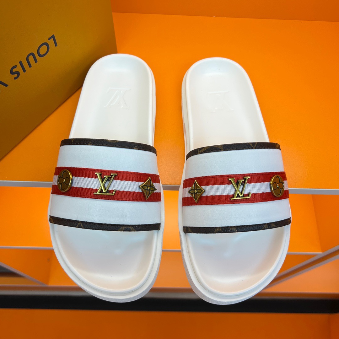 Men L*ouis V*uitton Top Slippers