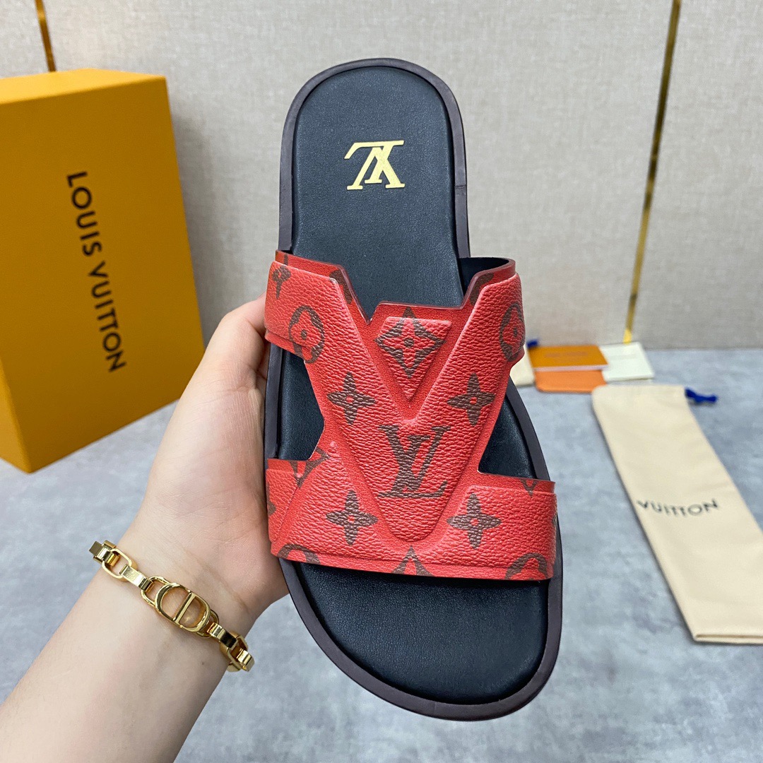 Men L*ouis V*uitton Top Slippers