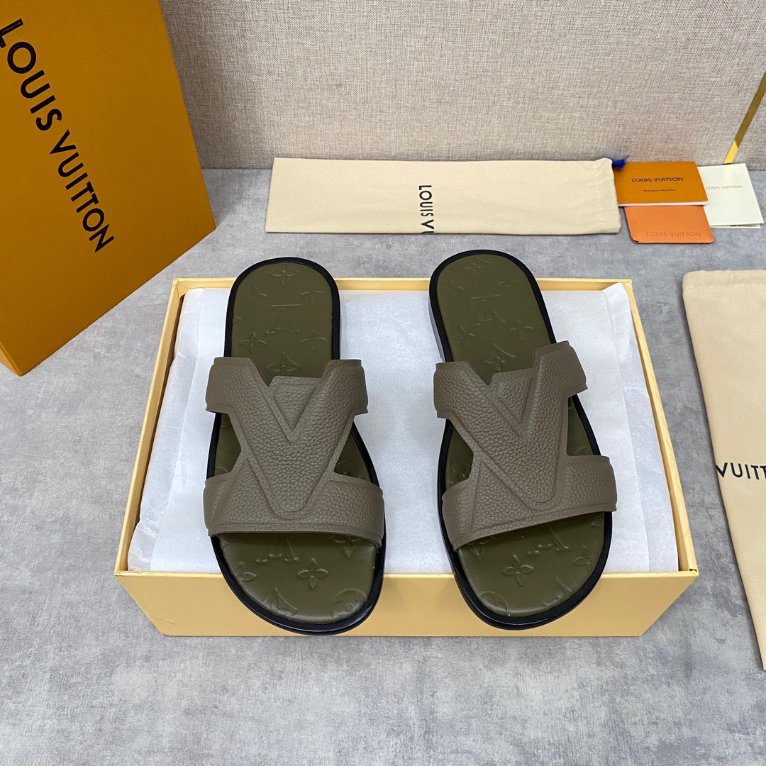 Men L*ouis V*uitton Top Slippers