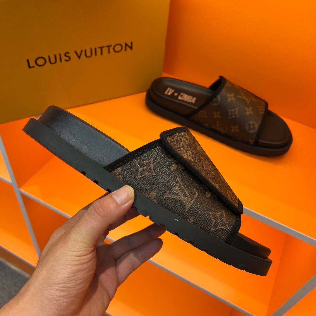 Men L*ouis V*uitton Top Slippers